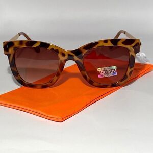 0539 Oversized Tortoise Retro Sunglasses 100% UV Protection NWT